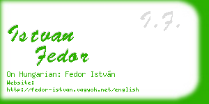 istvan fedor business card